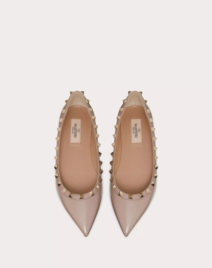 PATENT ROCKSTUD BALLET FLAT